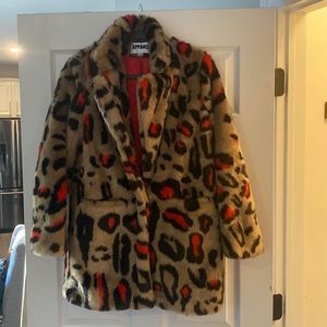 Apparis Faux Fur Rouge Leopard XS with Tags